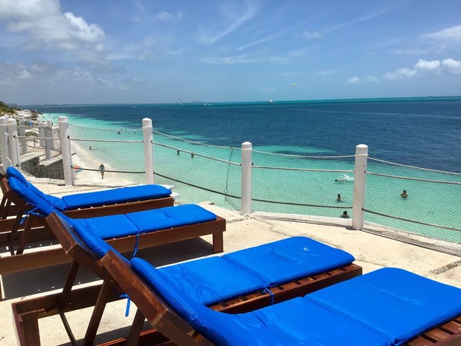 Terraza Hotel Dos Playas Faranda Cancún