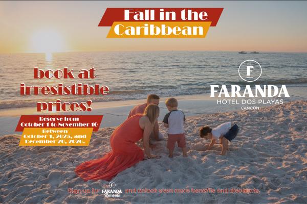 Escapada de Otoño: Cancún a un Precio Irresistible 🍂🌴 Hotel Dos Playas Faranda Cancún Escapada de Otoño: Cancún a un Precio Irresistible 🍂🌴 Hotel Dos Playas Faranda Cancún