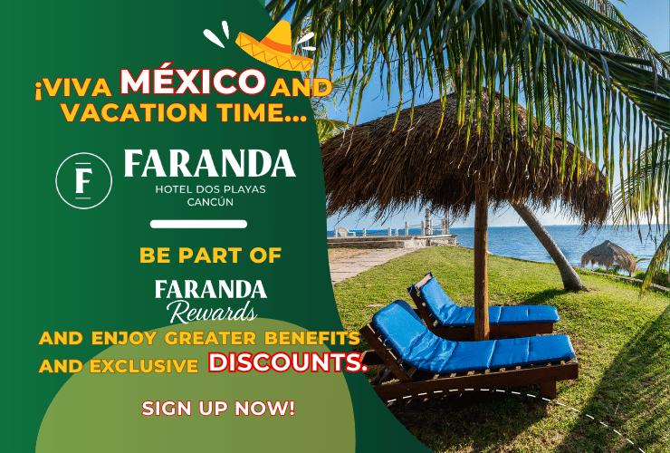 ¡Viva México y las Vacaciones! Hotel Dos Playas Faranda Cancún ¡Viva México y las Vacaciones! Hotel Dos Playas Faranda Cancún