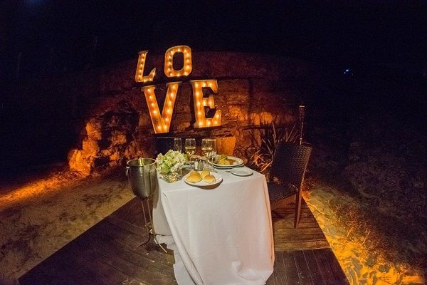 Cena romantica brisa caribena Hotel Dos Playas Faranda Cancún